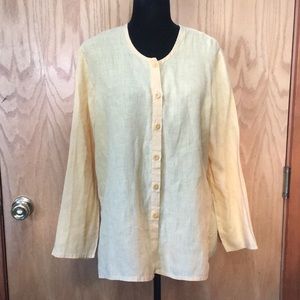 FLAX Linen Button Down Top